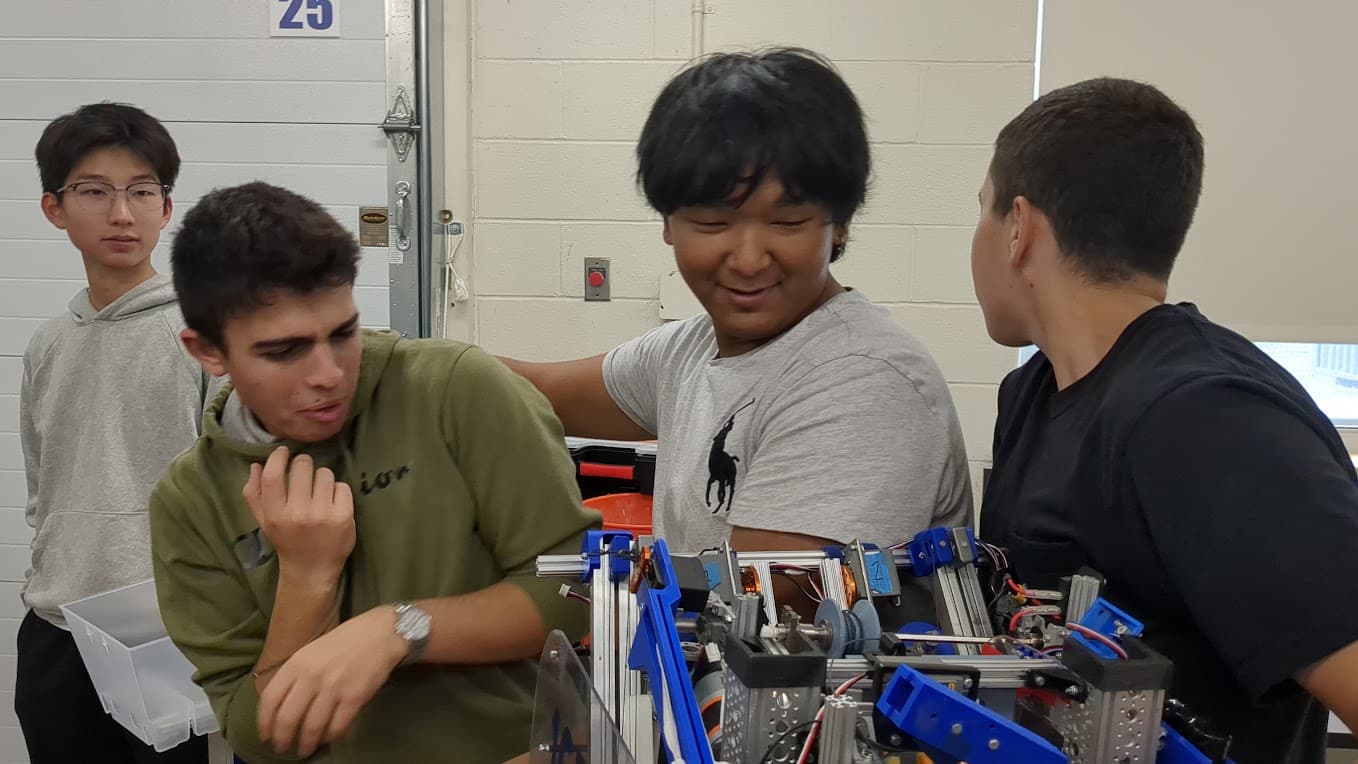 Joe showcasing the robot