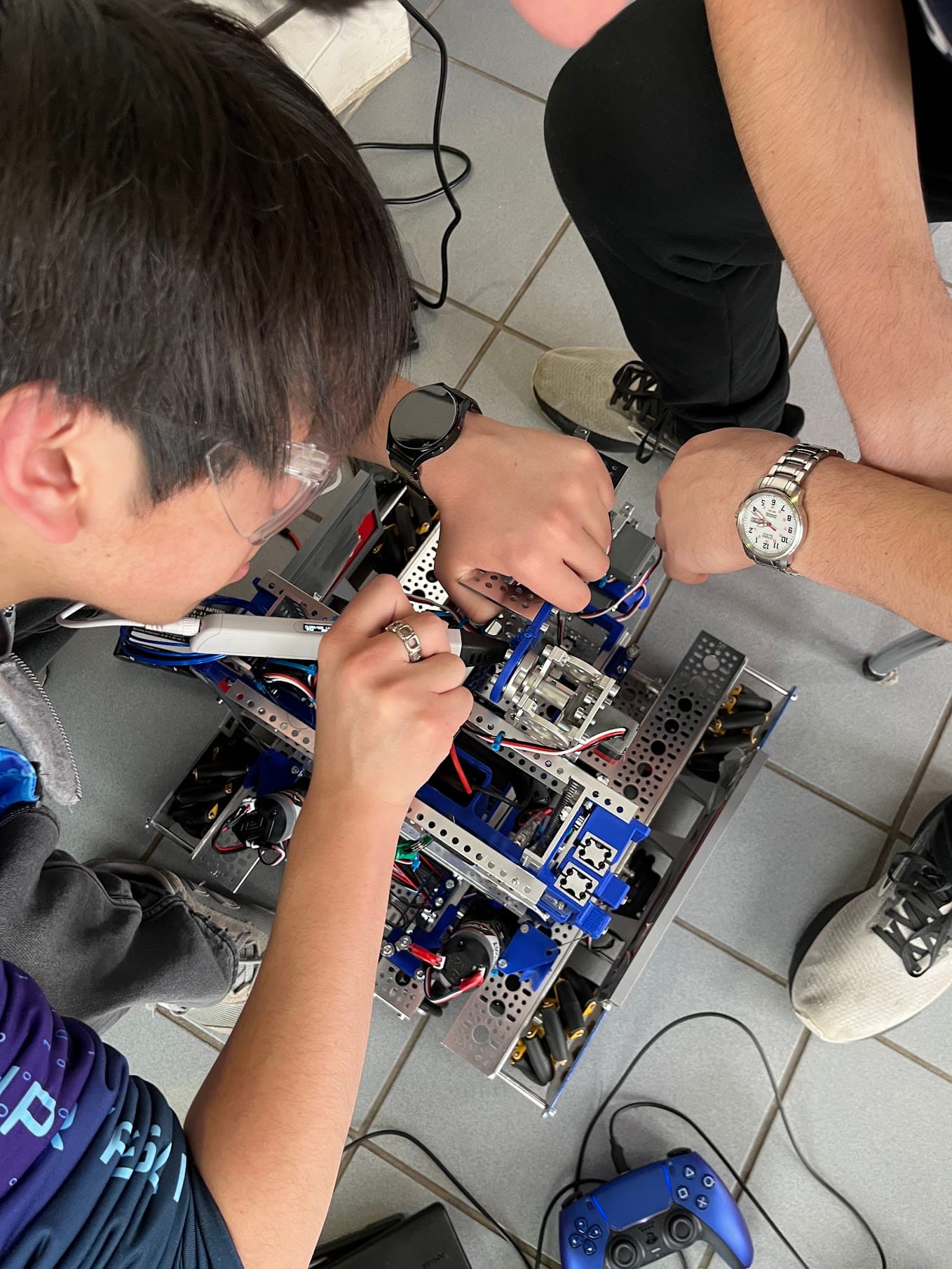 Hiro doing last minute changes