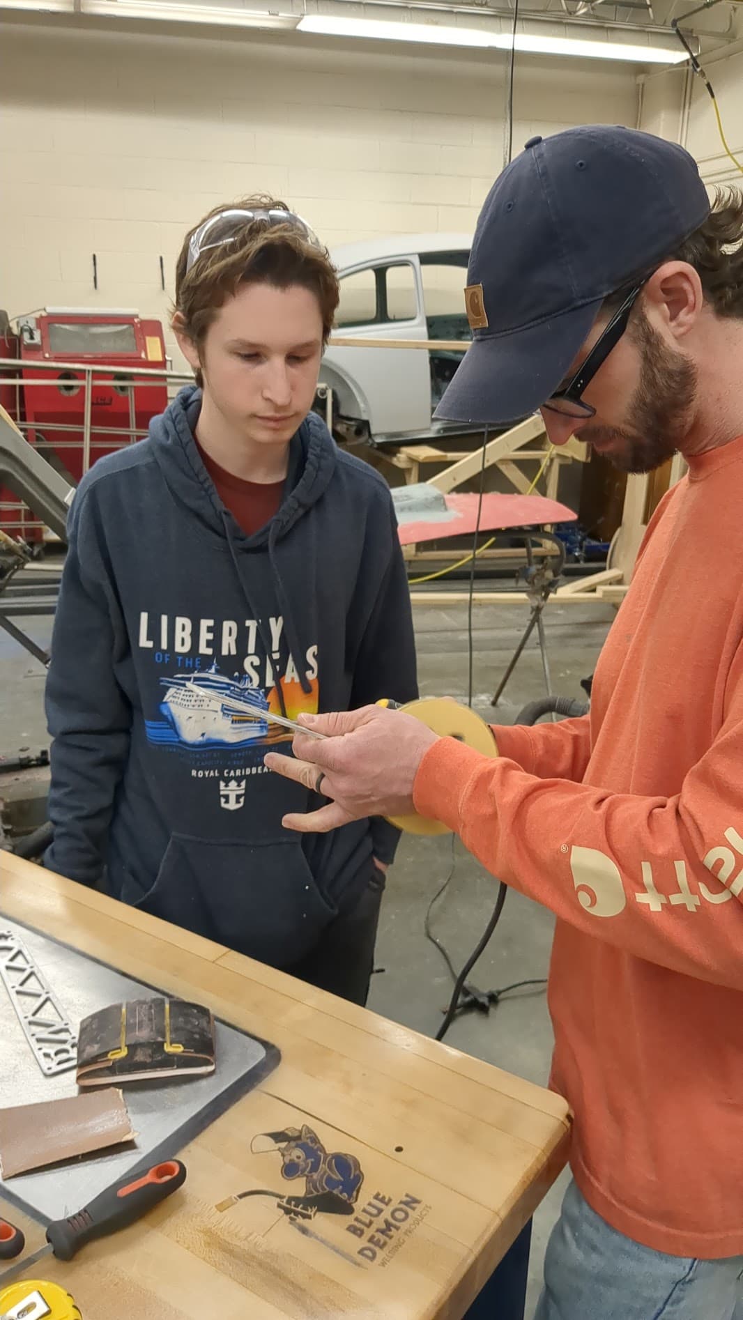 Matt working on the chassis.