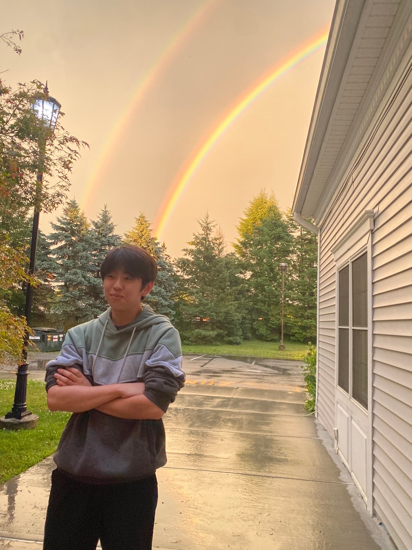 Hiro taking advantage of the weather