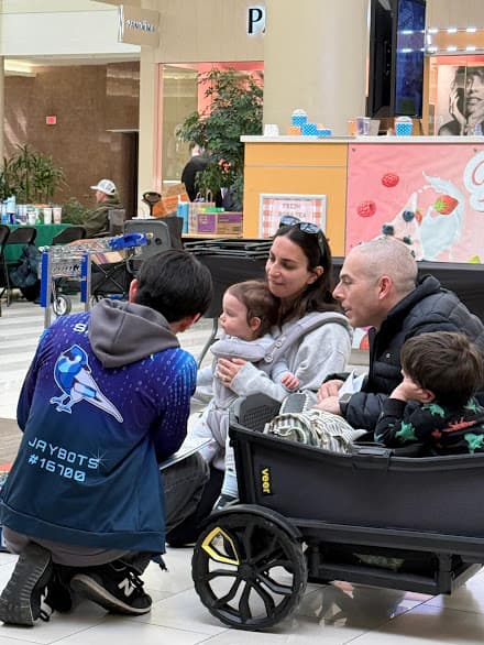 Hiro showing our engineering porfolio